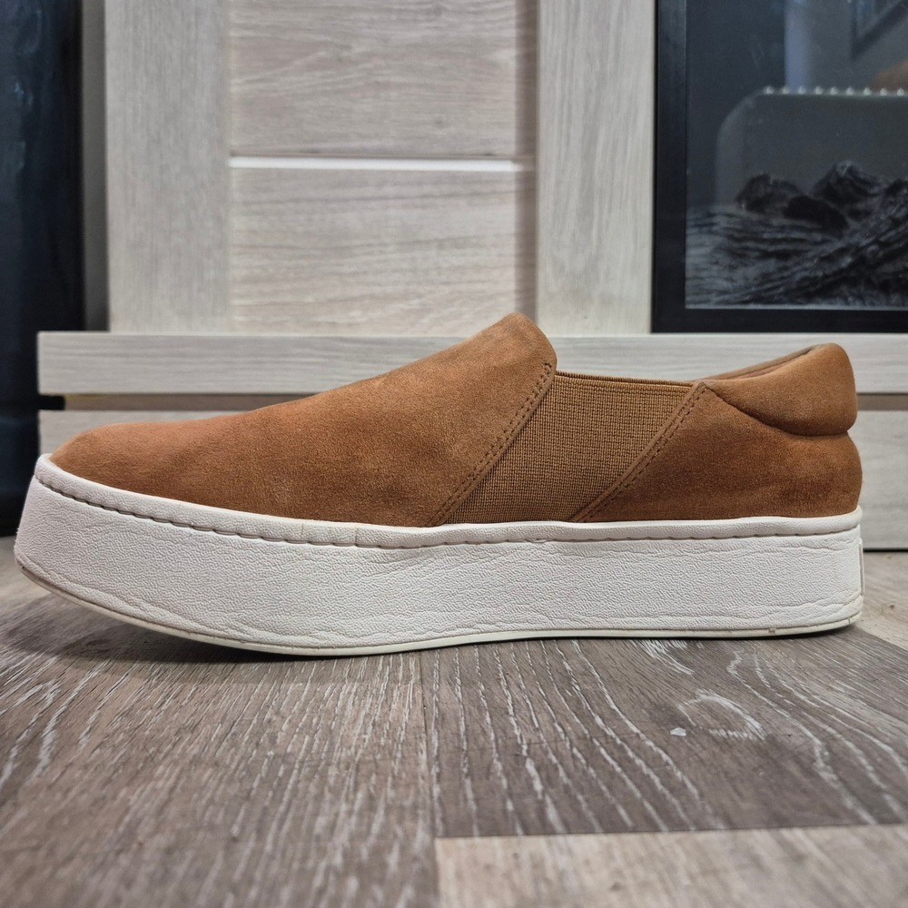 Vince Womens Tan Suede Platform Slip On Sneakers Shoes US 9 EUR 39 - Picture 10 of 10